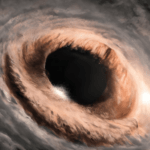 Artist's impression of a supermassive black hole
